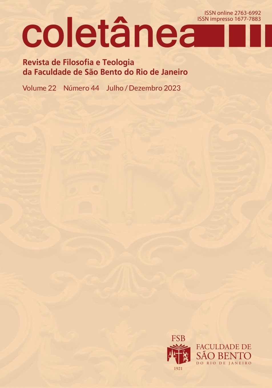 					Visualizar v. 22 n. 44 (2023): A Teologia do Preciosíssimo Sangue de Jesus
				